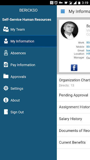Screenshot of Self-Service HR for EBS