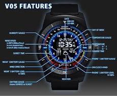 V05 WatchFace for Android Wearのおすすめ画像1
