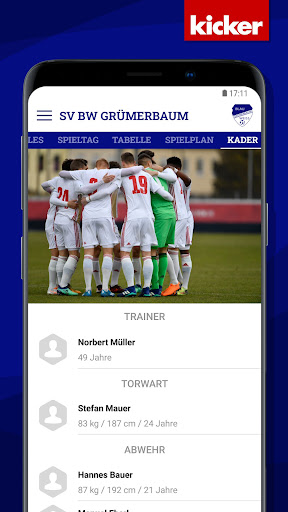 Android application SV Blau-Weiss Grümerbaum screenshort