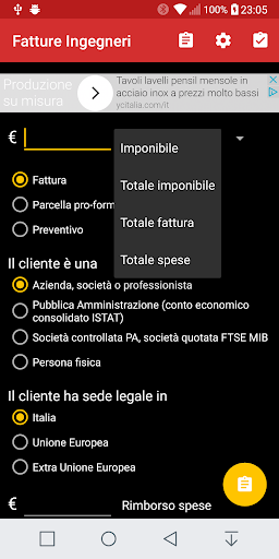 Fatture Ingegneri Screen 2