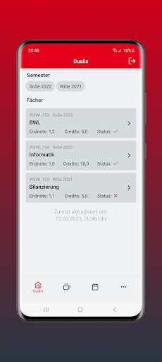 DHBW CampusApp Screen 2