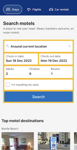 Android application USA Travel screenshort