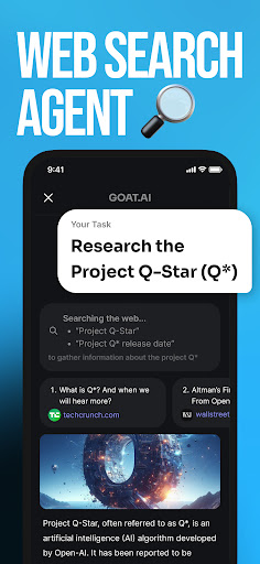 GOAT.AI - Task to AI Agents Screen 2