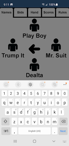 Android application Spades Scorekeeper screenshort