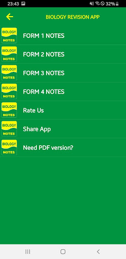 Biology Form 1 - 4 Notes Screen 3