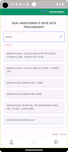 Android application Saúde Inteligente SAD screenshort