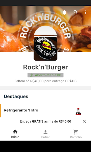 Android application Rock n burger screenshort