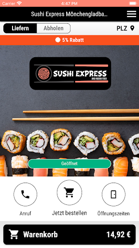 Android application Sushi Express Mönchengladbach screenshort