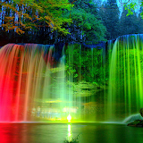 Neon Waterfalls Live Wallpaper icon