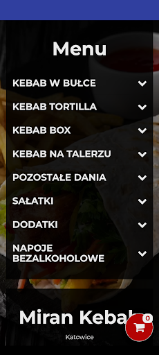 Android application Miran Kebab Katowice screenshort