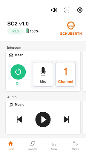 Android application SCHUBERTH SC2 screenshort
