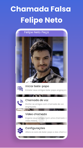 Android application Felipe Neto Fake Call, Chat screenshort