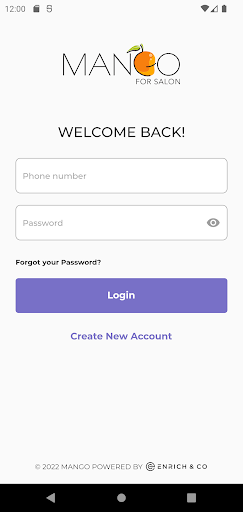 Android application Mango Client screenshort