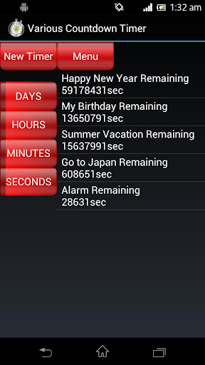 Free Countdown Timer Screen 2