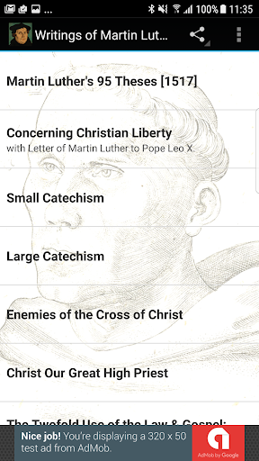 Android application Writings of Martin Luther screenshort