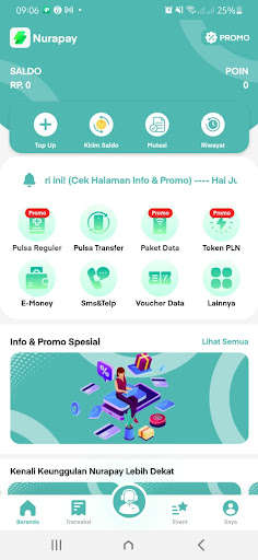 Android application nurapay screenshort