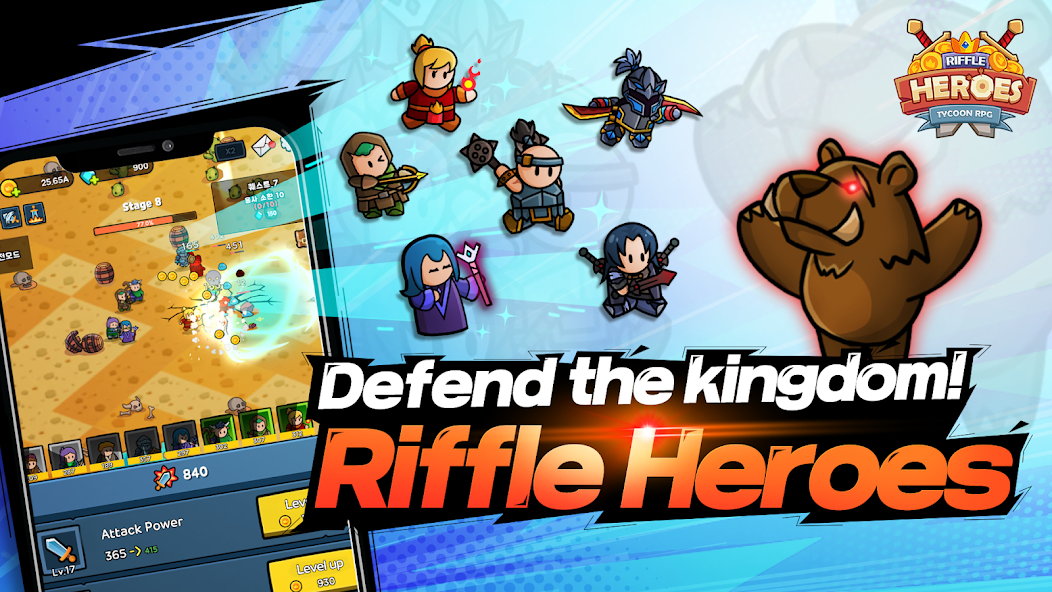 Riffle Heroes:Tycoon RPG 1.2.18 APK + Mod (Mod Menu / God Mode / High Damage) for Android