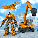 Cover Image of Download Mechanical Excavator Robot Game: Flying Transforme 2.7 APK