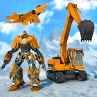 Mechanical Excavator Robot Game: Flying Transforme 4.6