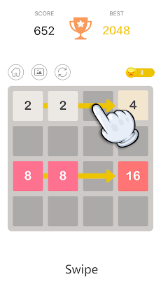 2048 -  number puzzle gameのおすすめ画像2