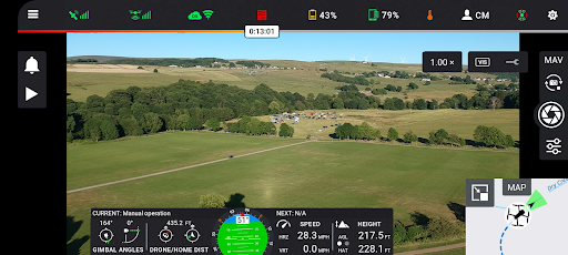 Android application DroneSense screenshort