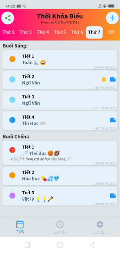 Android application School Timetable Plus : Thời K screenshort