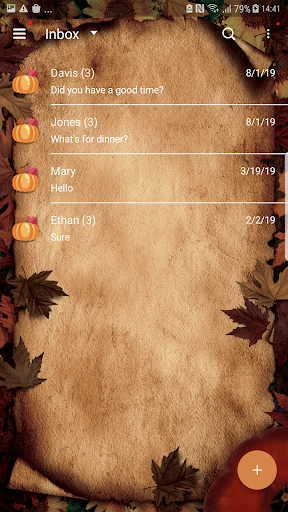 NextSMS Thanksgiving 21 skin Screen 2