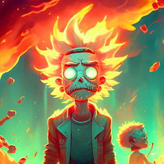 Rick and Morty, aesthetic, black, HD phone wallpaper
