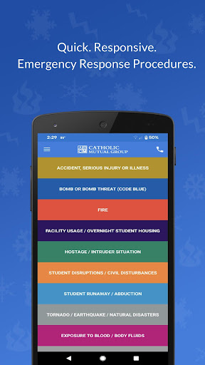 Android application Emergency Response Procedures screenshort