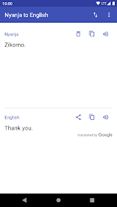 Nyanja to English Translator