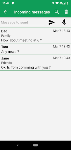 Talk meeting messages Screen 2