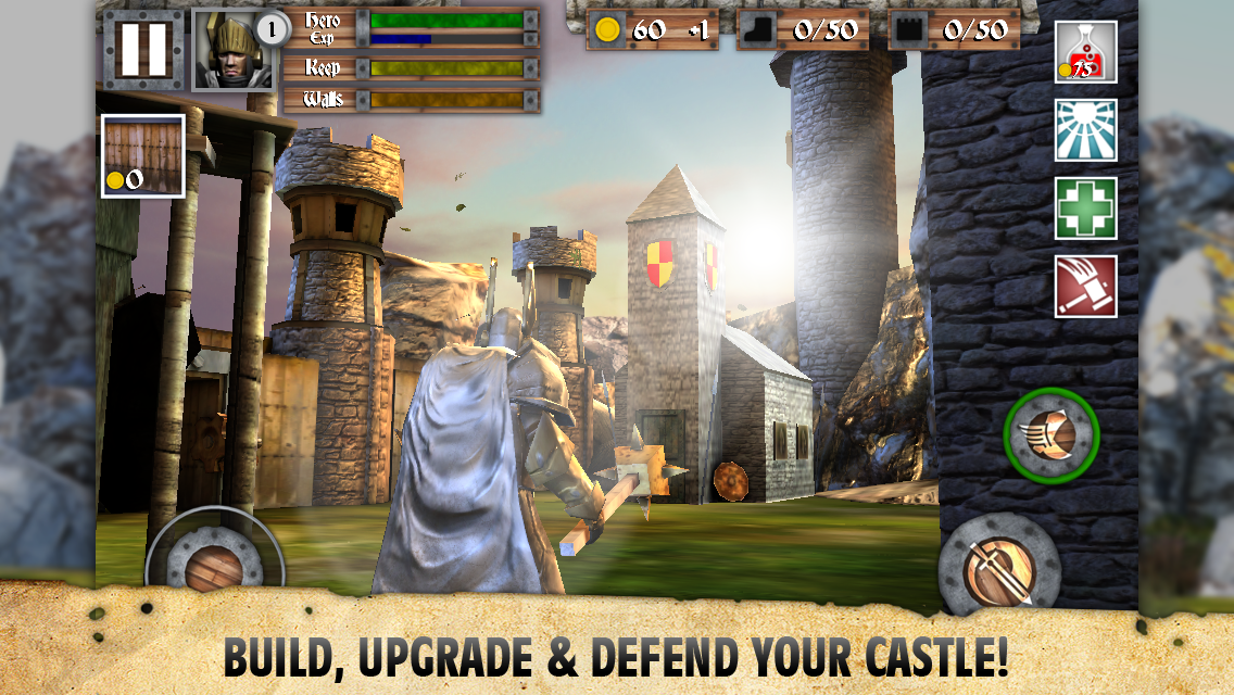 Android application Heroes and Castles - Action/Castle Defense screenshort