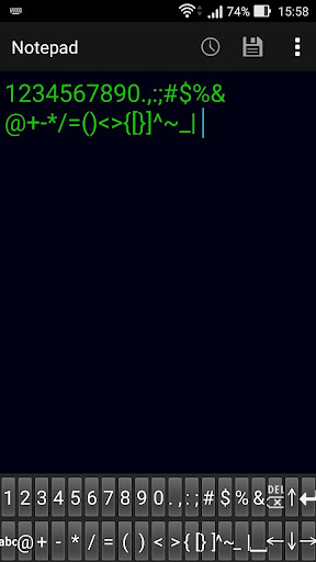 Space saving ABC keyboard Screen 3