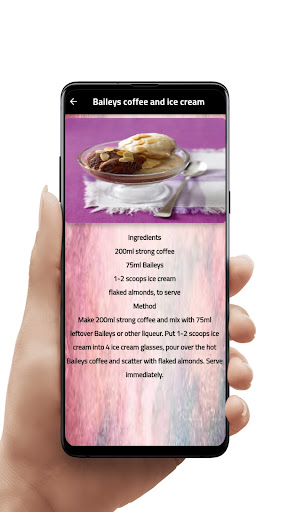 Android application Deserts made with coffe screenshort