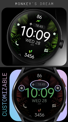 Tropical Leaves Watch Face screenshot 2