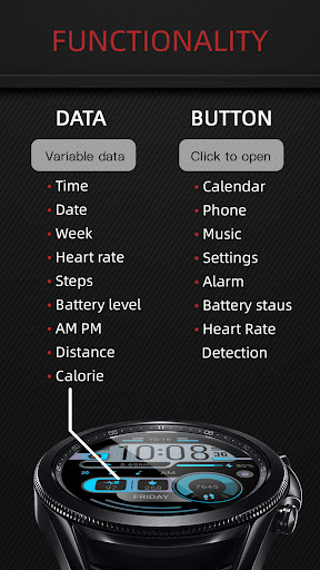 Clear Blue For Wear OS Screen 2