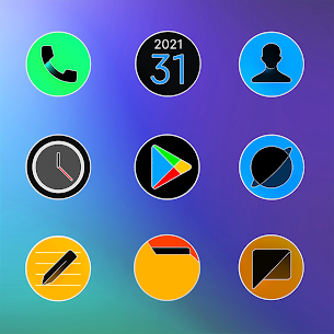 APK Paket Ikon MIUI Circle Fluo (Ditambal/Penuh) 2