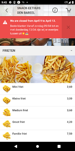Snack-Eethuis Den bareel Screen 3