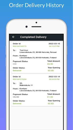 Resta Digital Courier Partner Screen 2