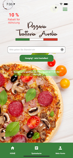 Android application Pizzeria Trattoria Aurelia screenshort