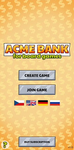 Android application Acme Game Bank screenshort