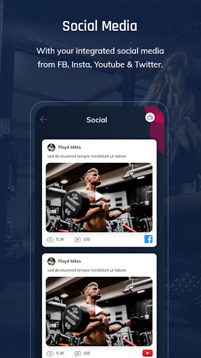 Android application SquashFit screenshort