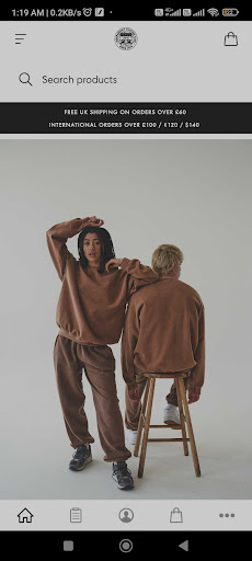 Android application UN:IK Clothing screenshort