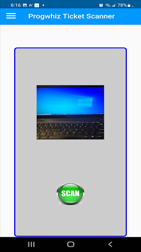Progwhiz Ticket QR Scanner Screen 2