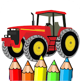 tractor coloring page icon