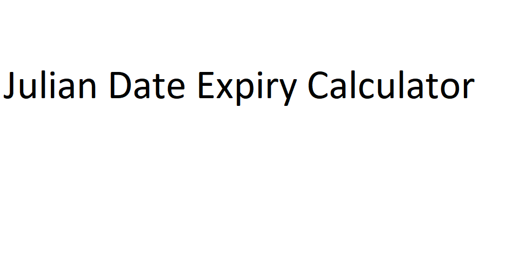 Julian date calculator app