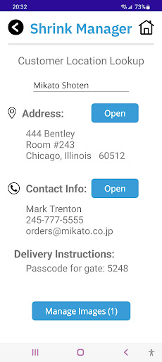 Shrink Manager Screen 2