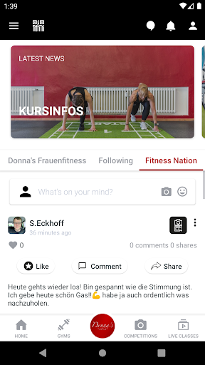 Donnas Frauenfitness Screen 2