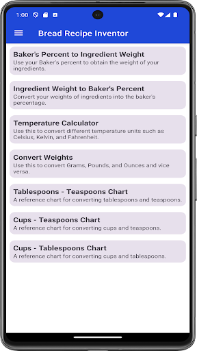 Android application BRI Baker's Percentage screenshort