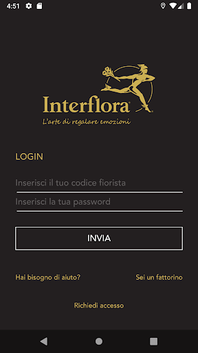 Android application Interflora Fioristi screenshort